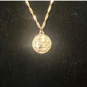 Louis Vuitton Gold Medallion Necklace